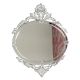 Handmade Silver Glass Oval Venetian Mirror With Etched Design