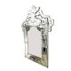 Handmade Silver Glass Crown Rectangular Venetian Mirror