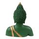 Handmade Antique Green Brass Lord Buddha Bust Statue