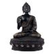 Handmade Black Brass Buddha Medicine Statue And Blessing  Pose