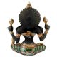 Handmade Black Brass Goddess Laxmi Statue With Gold Detailing