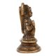 Handmade Golden Brass Hanuman Statue Sitting with Club