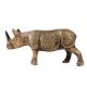 Handmade Antique Brass Rhino Animal Figurine Statue