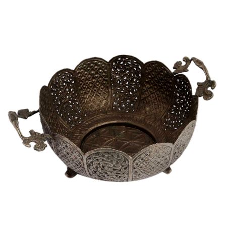 Metallic Basket Exemplifying Extraordinary Piece of Artistry