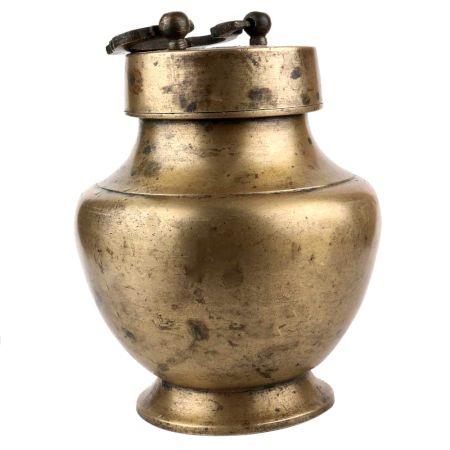 Handmade Multicolor Brass Kamandalu with Lid