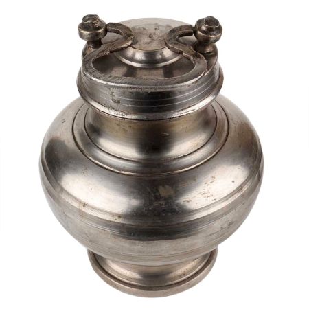 Handmade Black Patina Brass Pavitra Gangajali Lota Kalash