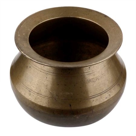 Handmade Antique Gold Brass Punjabi Handi Pot