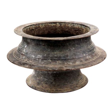 Handmade Oxidsed Brass Planter Pot On Stand