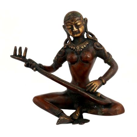Antique Artifact Lady Playing Veena