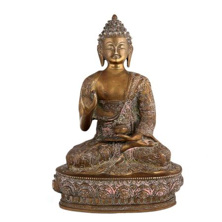 Metallic Buddha Statue Peaceful