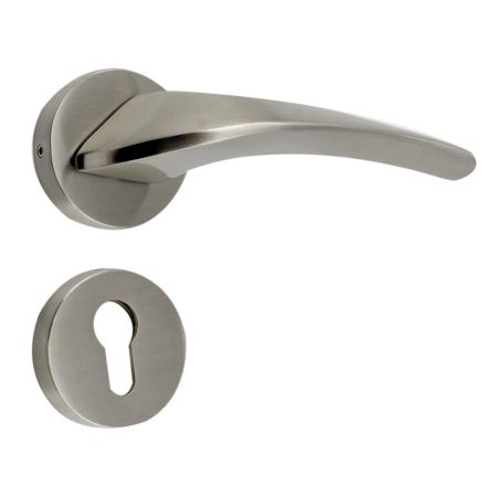 Handmade Steel Finish Brass Mortise Door Lock Handle Set