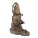 Handmade Brown Brass Ganesha Statue In Tribal Style
