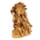 Handmade Golden Brass Shiva Parvati Ganesh Family Statue