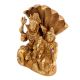 Handmade Golden Brass Shiva Parvati Ganesh Family Statue
