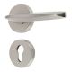 Handmade Satin Silver Matt Brass Simple Mortise Door Lock Handle Set