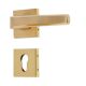 Handmade Satin Gold Finish Mortise Door Lock Handle Set