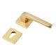 Handmade Satin Gold Finish Mortise Door Lock Handle Set