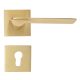 Handmade Matt Gold Mortise Door Lock Handle Set