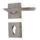 Handmade Black Silver Finish Mortise Door Handle Set