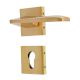 Handmade Matt Gold Finish Brass Mortise Door Lock Handle Set