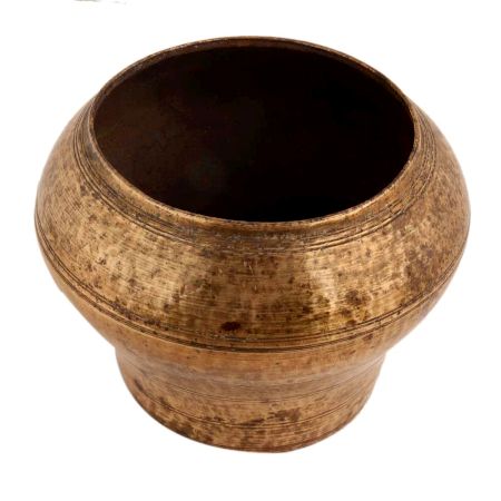 Handmade Brown Brass Vase Or Flower Pot