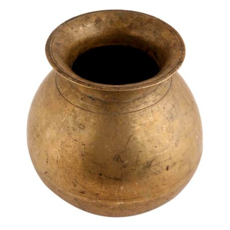 Handmade Golden Brass Water Pot Pooja Lota