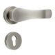 Handmade Silver Satin Finish Brass Contemporary Mortise Handle Set