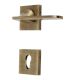 Handmade Brown Brass Square Mortise Door Lock Handle Set