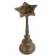 Brass Small Vintage Used Oil Lampstand With 5 Jyoti