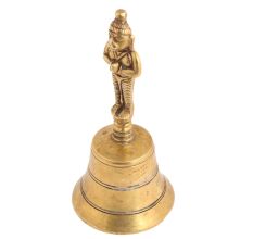 Temple Hand Bell With Hanuman Figure