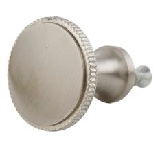 Handmade Round Brushed Nickel Plated Solid Brass Knob
