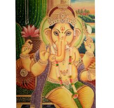 Hand Painted Ganesha Painting For Home Decoration