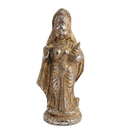 Standing Laxmi With Owl For Puja Room Decor