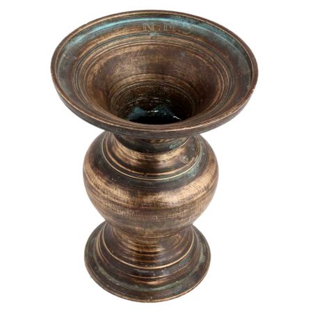 Vintage Flower Pot In Brass