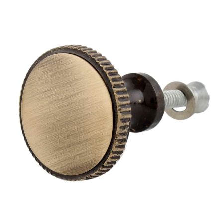 Handmade Brownish Golden Solid Brass Round Cabinet knob