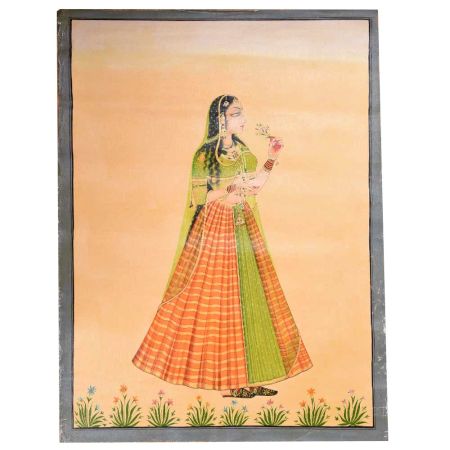 Indian painting of empress Nur Jahan 35 X 23