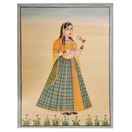 Canvas Mughal Painting Of Empress Jahanara Begum