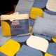 Multicolored Patchwork Quilted Micro Fabric Bed sheet with 2 Pillow Covers