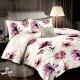 Living Concept Micro Fabric Floral White Double Bedsheet with 2 Pillow Covers