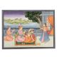 Indian Canvas Mogul Empire Harem Folk Painting