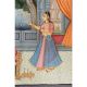 Indian Canvas Mogul Empire Harem Folk Painting