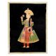 Canvas Mughal Painting Of Empress Mumtaz Smelling A Flower