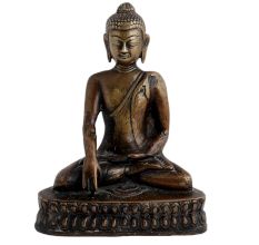 Handmade Brown Brass Buddha God Statue