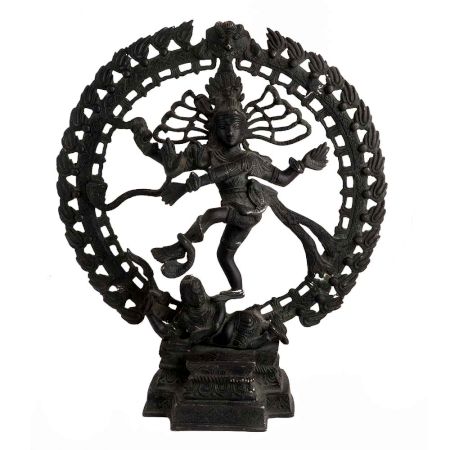 Handmade Black Brass Dancing God Natraj Statue