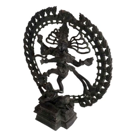 Handmade Black Brass Dancing God Natraj Statue