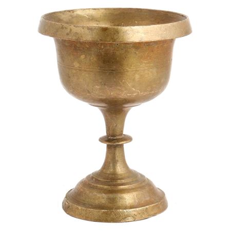 Handmade Antique Golden Brass Goblet Cup