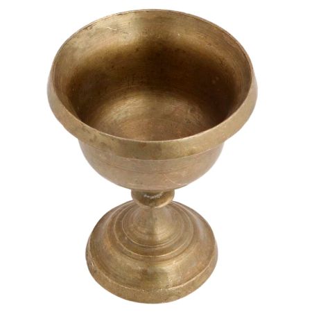 Handmade Antique Golden Brass Goblet Cup