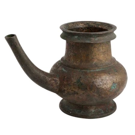 Handmade Black Brass South Indian kindi pot