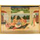 Handmade Mughal Canvas Painting Of Mujra To Entertain the King