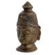 Handcrafted Brown Brass Buddha Head Showpiece